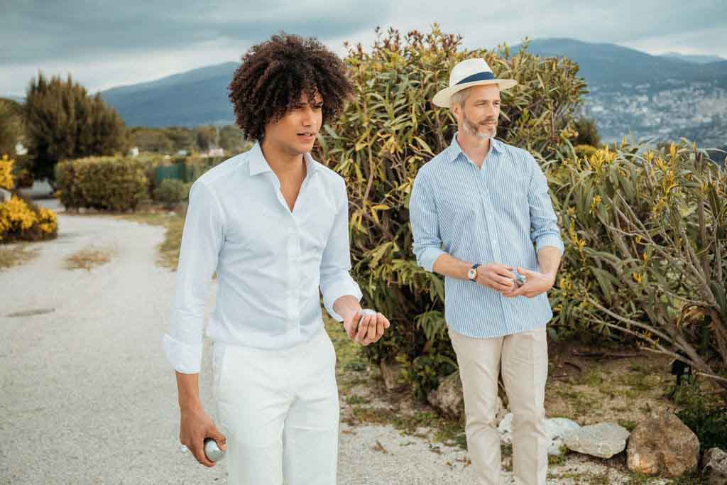 Chemise sur mesure pour costume cravate pour homme